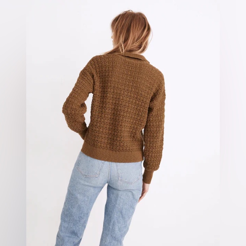MADEWELL | sunbury open-stitched polo sweater - Picture 7 of 8